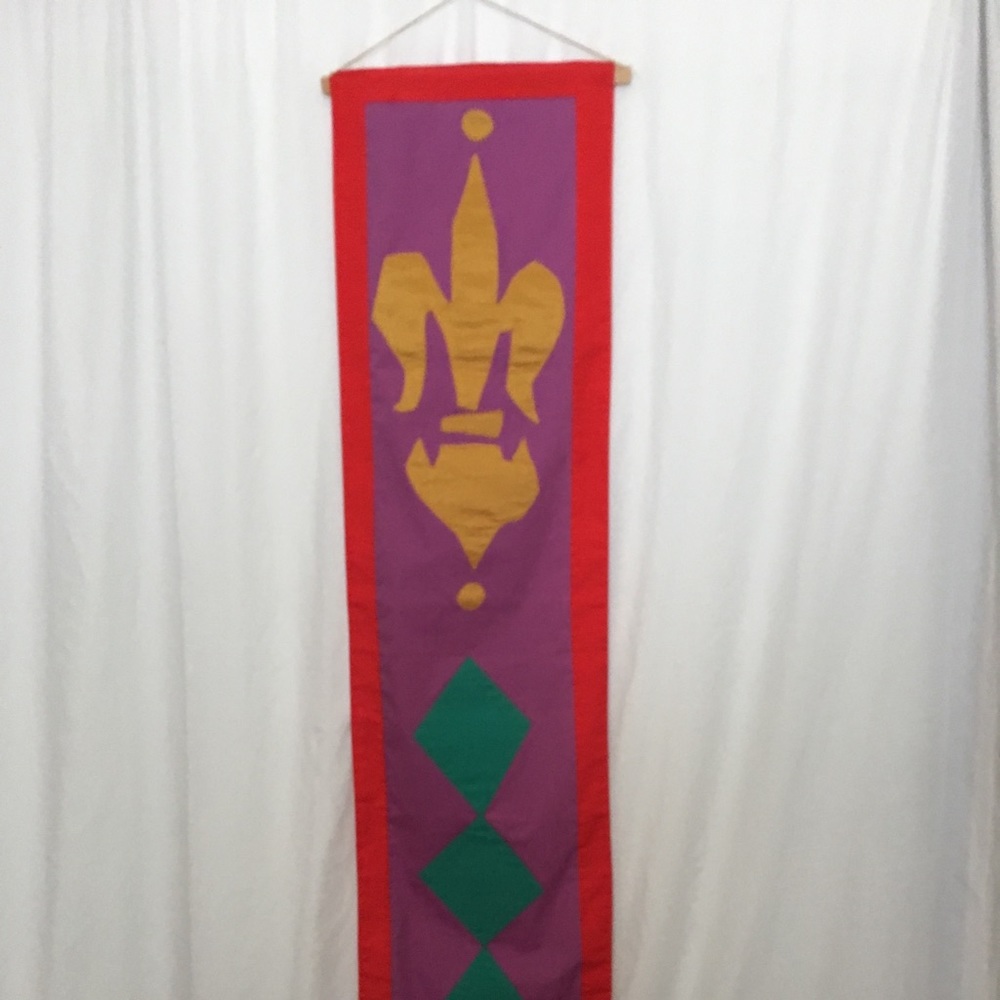Fleur de Lis fabric banner